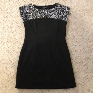Black sequin bodycon dress